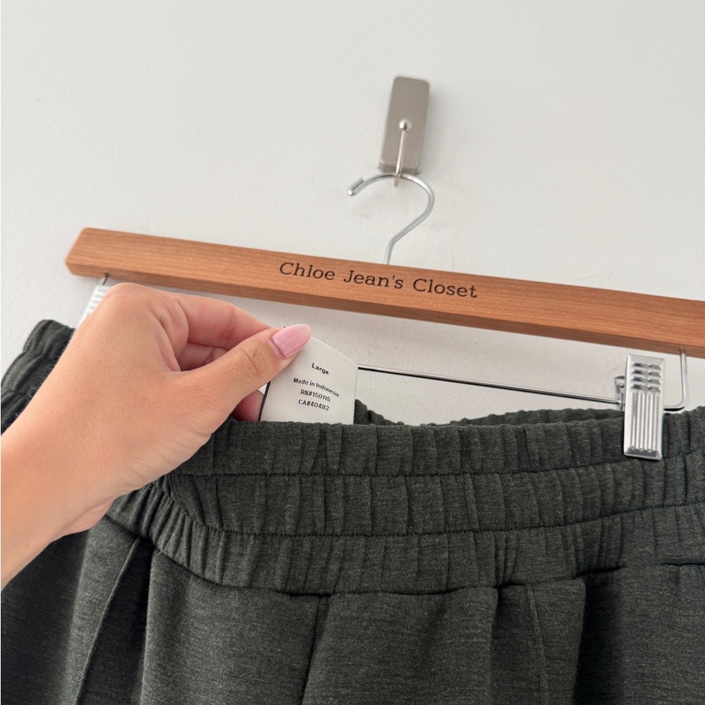 VARLEY The Wide Leg Pants in Olive Marl L - Picture 7 of 9